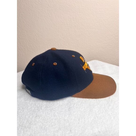 Otto Cap Navy & Brown Embroidered Trainer Aircraft TA-777 Hat T-6 Texan - Picture 5 of 9
